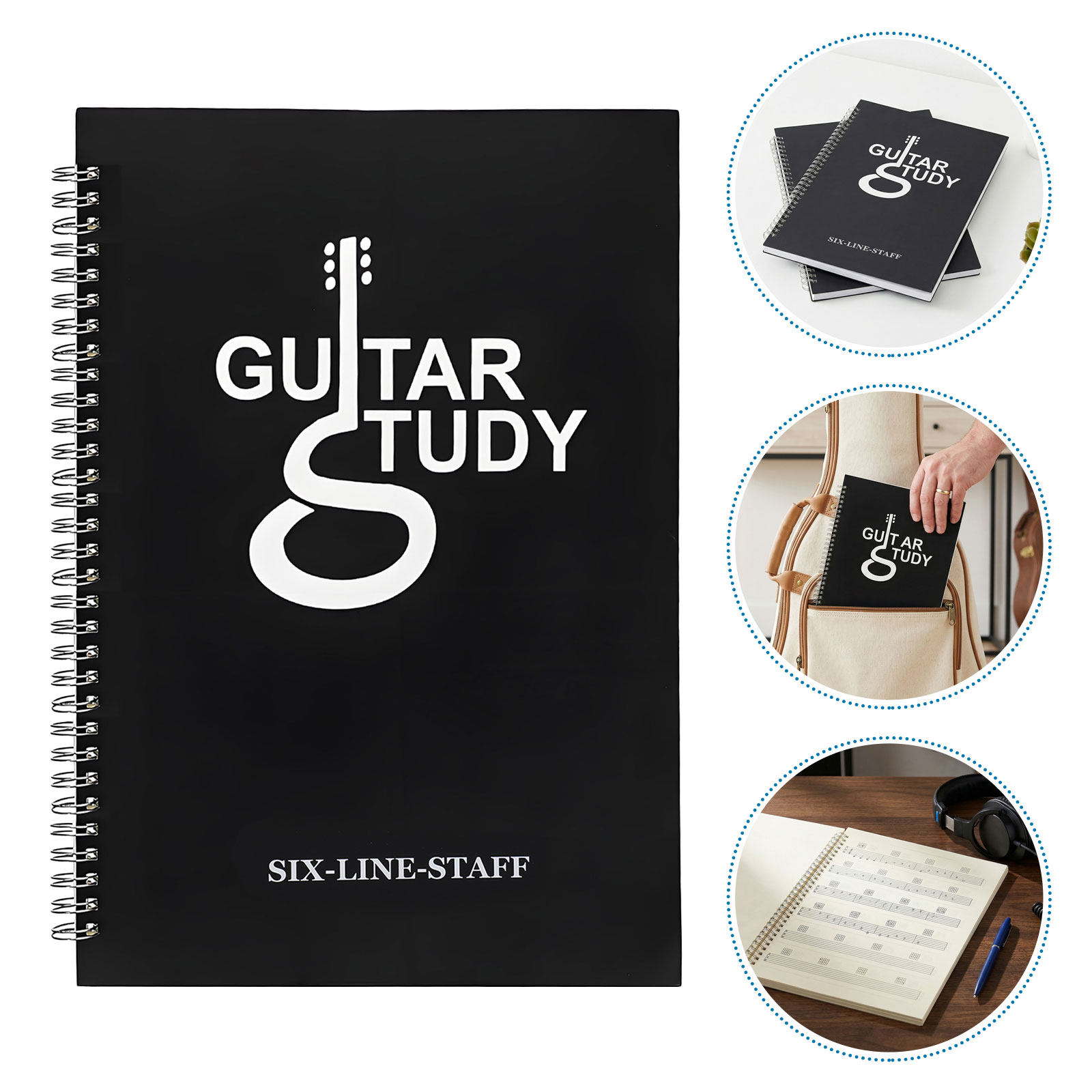 Blank Sheet Music Notebook - 2 Adet 6 Telli Gitar Tablatura