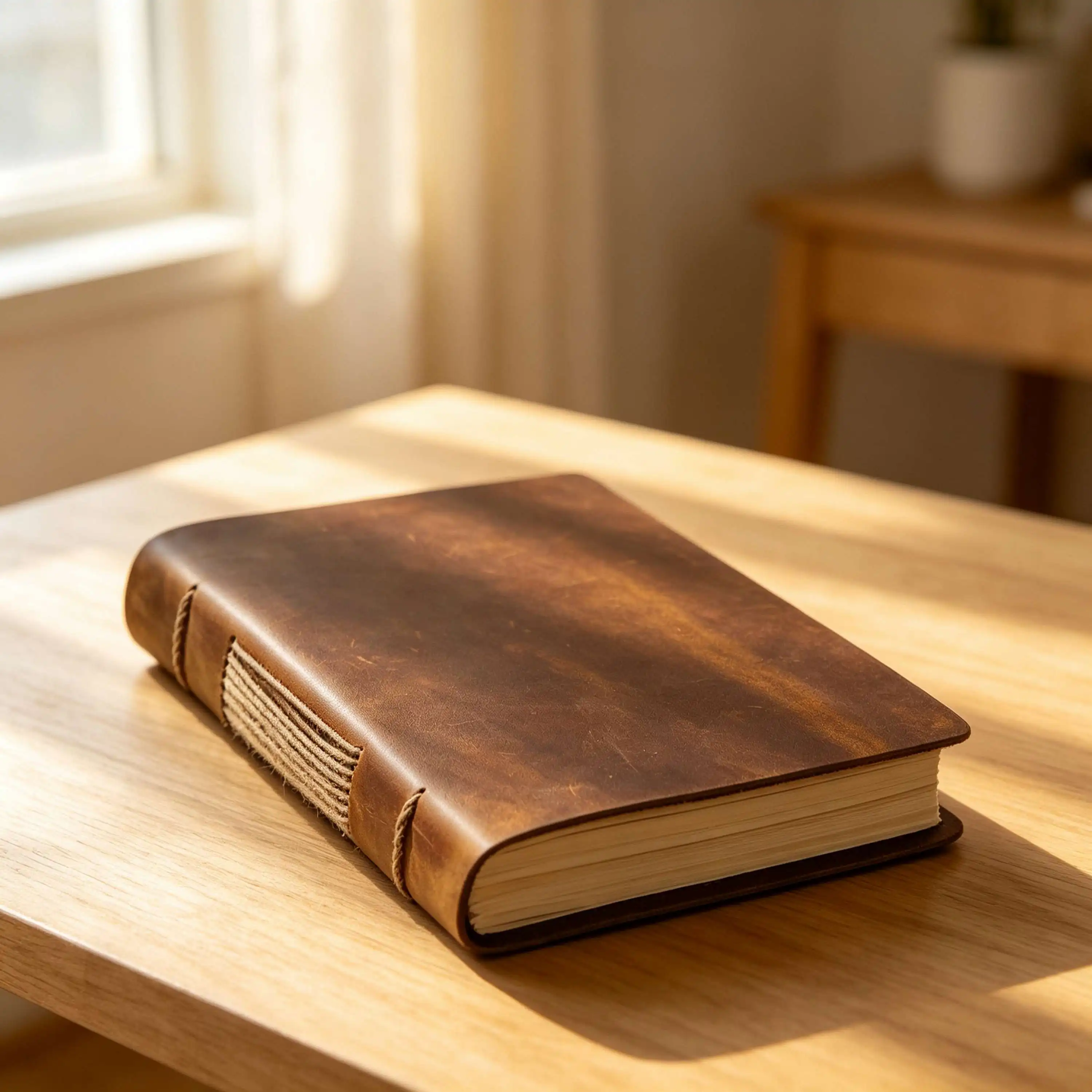Vintage Leather Journal Notebook - Vintage Crazy Horse Deri Kaplı Eskiz