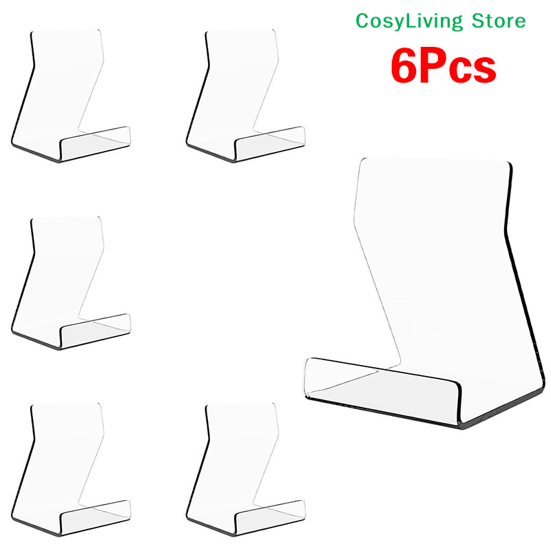 Clear Acrylic Book Stand Holder - 1/2/6 adet şeffaf masaüstü akrilik ekran