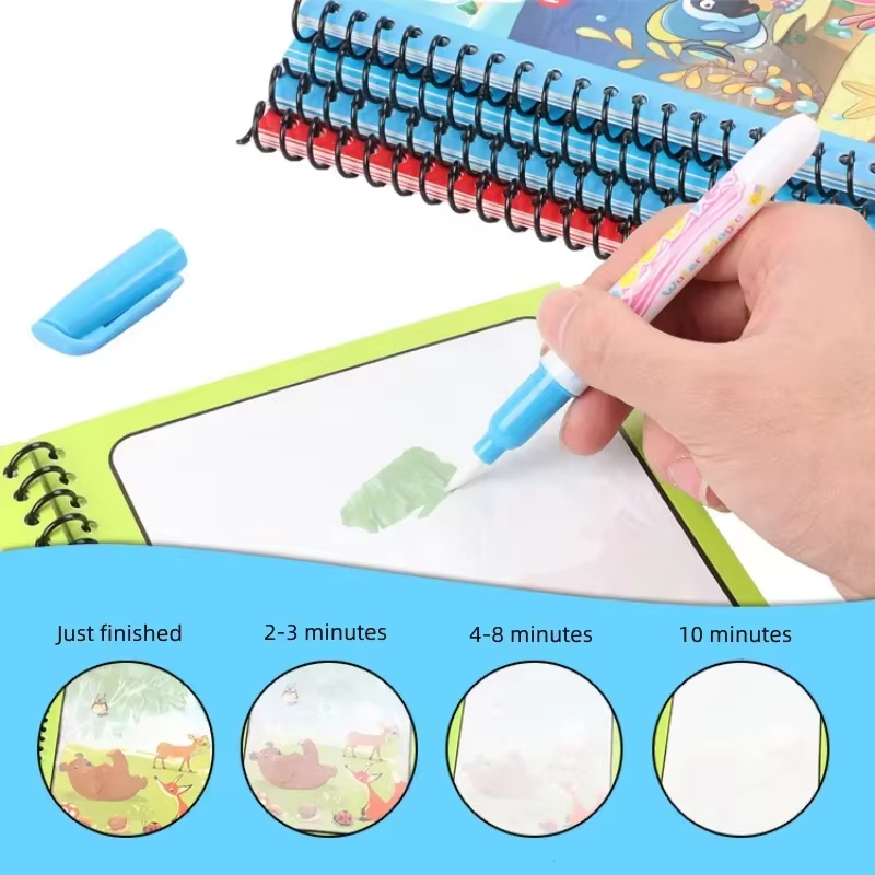 1 adet çocuk suluboya resim si - Reusable Water Magic Coloring Book incelemesi ve fiyatı