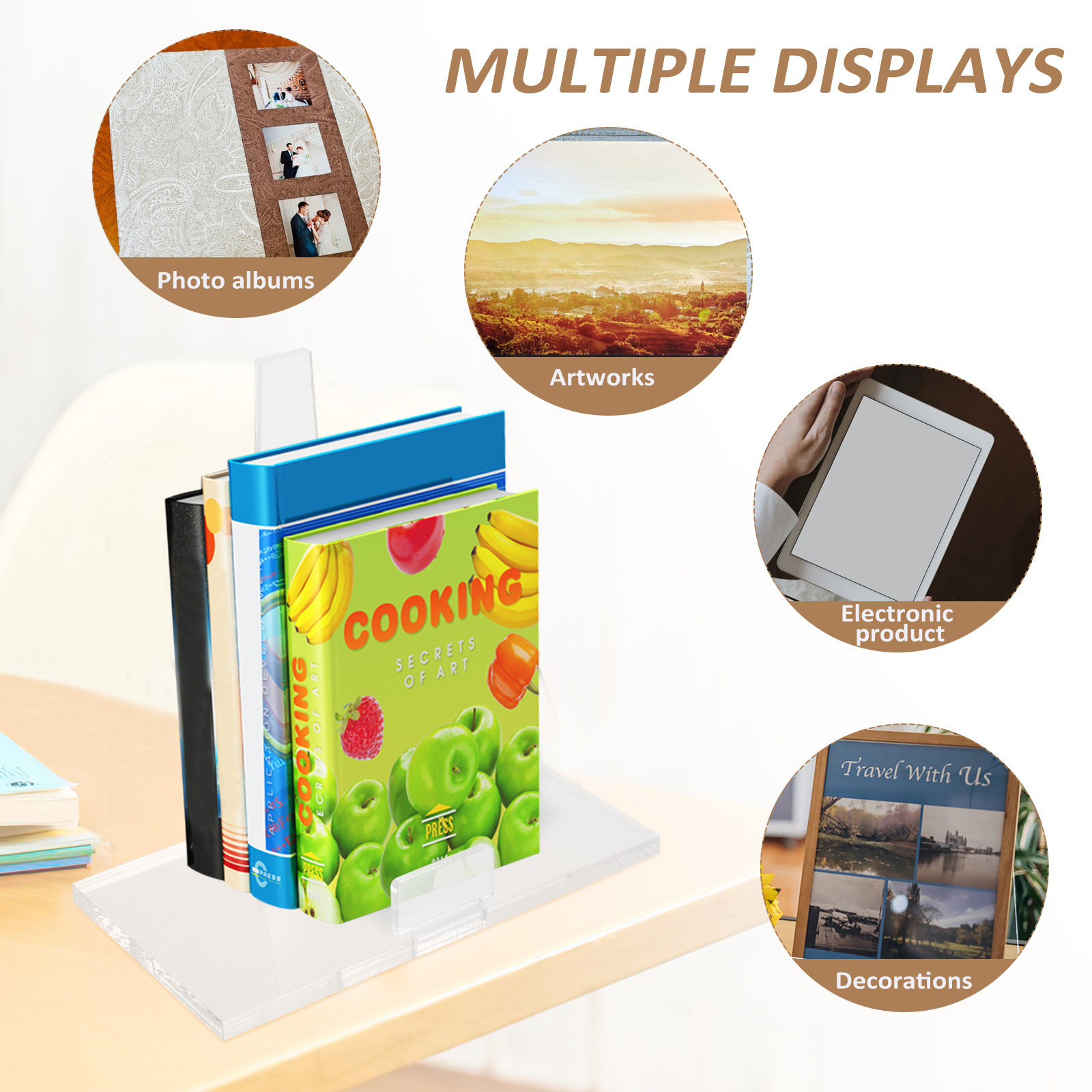 Çok Amaçlı Akrilik Plaka Stand - Clear Acrylic Book Stand Holder incelemesi ve fiyatı