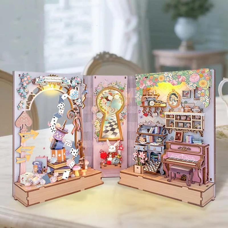 Minik Model Seti, Kendin Yap A - Diy Wooden Book Nook Kit Shelf Insert incelemesi ve fiyatı
