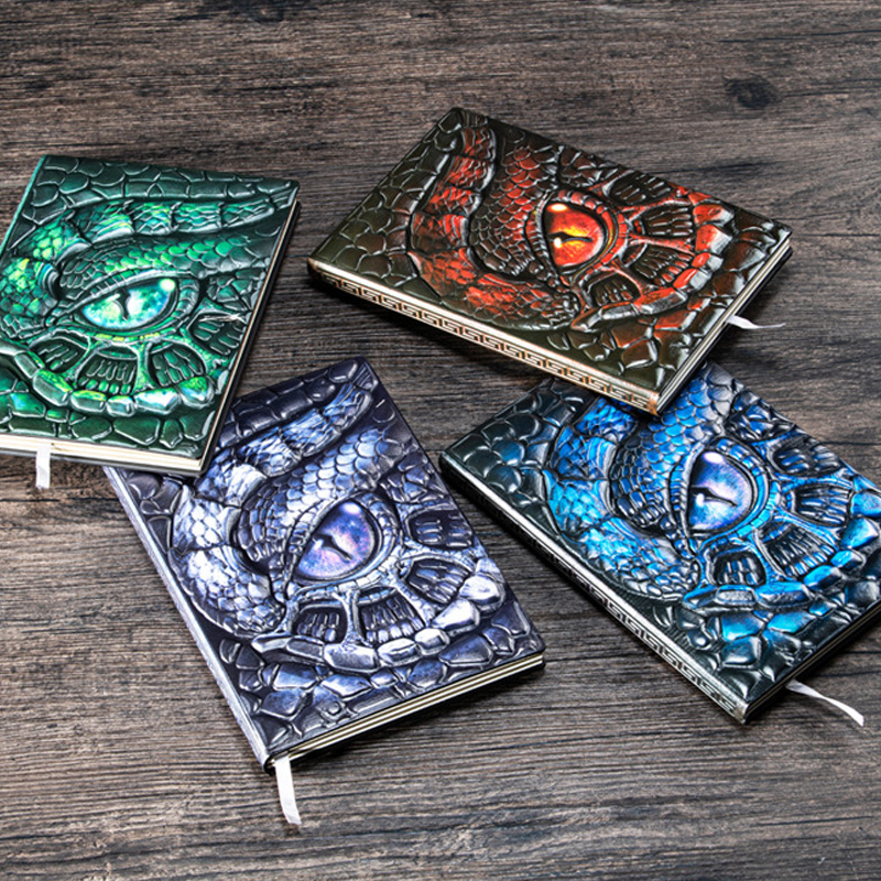 A5 3D Kabartmalı Ejderha Gözü  - Vintage Leather Journal Notebook incelemesi ve fiyatı